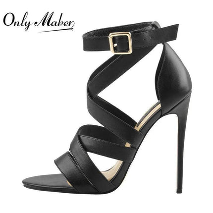 Women Patchwork Gladiator High Heels - Mad Fly Essentials