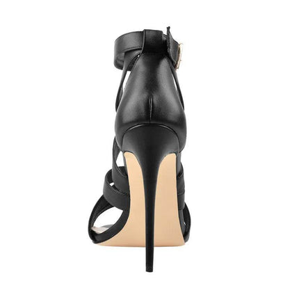 Women Patchwork Cross Strap Gladiator Pump High Heels - High Heels - onlymaker - Mad Fly Essentials