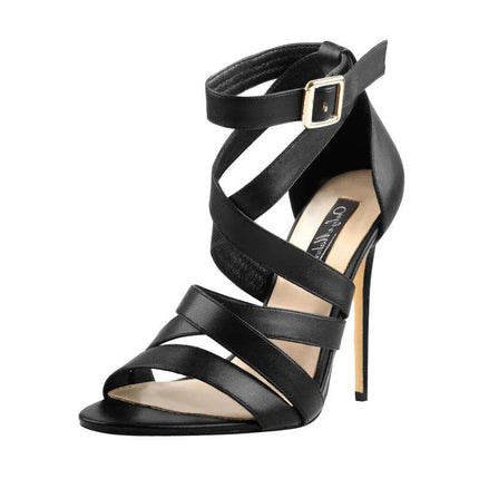 Women Patchwork Cross Strap Gladiator Pump High Heels - High Heels - onlymaker - Mad Fly Essentials