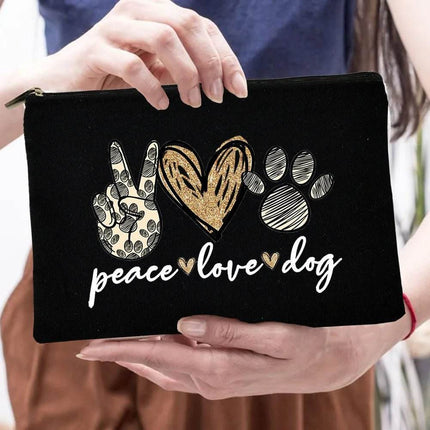 Peace Love Dogs Cosmetic Storage Bag Women Accessories - Women Accessories - Wish Shape - Mad Fly Essentials