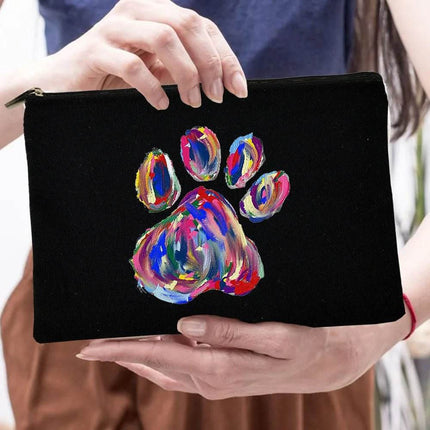 Women Peace Love Dogs Cosmetic Storage Bags - Mad Fly Essentials