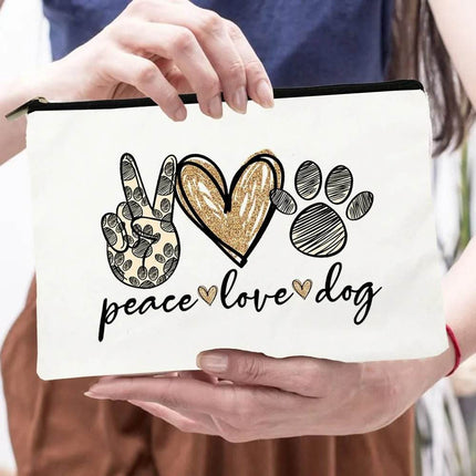 Peace Love Dogs Cosmetic Storage Bag Women Accessories - Women Accessories - Wish Shape - Mad Fly Essentials