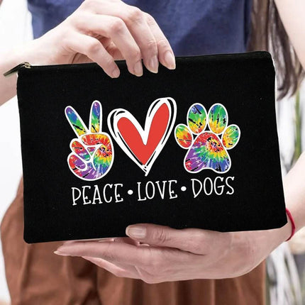 Peace Love Dogs Cosmetic Storage Bag Women Accessories - Women Accessories - Wish Shape - Mad Fly Essentials