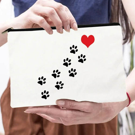 Women Peace Love Dogs Cosmetic Storage Bags - Mad Fly Essentials