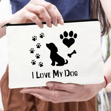 Women Peace Love Dogs Cosmetic Storage Bags - Mad Fly Essentials