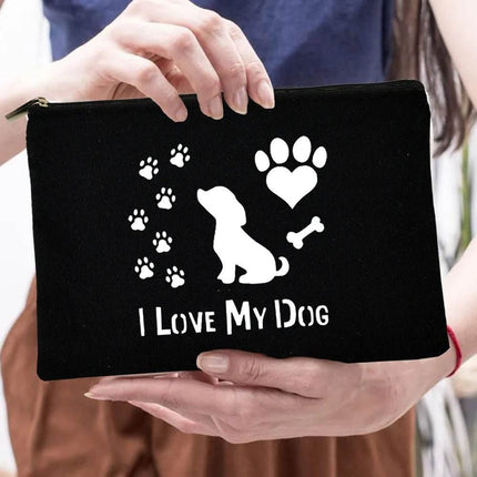 Women Peace Love Dogs Cosmetic Storage Bags - Mad Fly Essentials