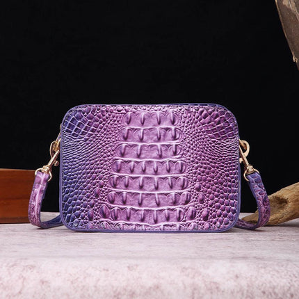 Women Pink Embossed Crocodile Satchel Purse Handbag - Handbag - Miescher Kora - Mad Fly Essentials