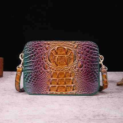 Women Pink Embossed Crocodile Satchel Purse Handbag - Handbag - Miescher Kora - Mad Fly Essentials