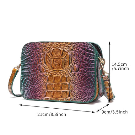 Women Pink Embossed Crocodile Satchel Purse Handbag - Handbag - Miescher Kora - Mad Fly Essentials