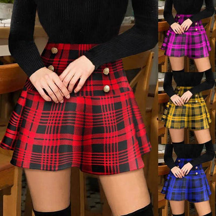 Women Plaid Fashion Mini Skirt - Mini Skirt - MACVARIL - Mad Fly Essentials
