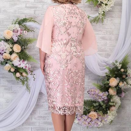 Women Plus 2025 Lace Floral Midi Dress - MIDI Dress - Adogirl - Mad Fly Essentials