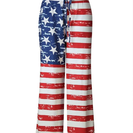 Women Plus Flag Wide Leg Harem Pants - Harem Pants - INPETAL - Mad Fly Essentials