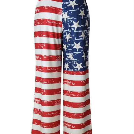 Women Plus Flag Wide Leg Harem Pants - Harem Pants - INPETAL - Mad Fly Essentials