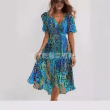 Women Plus Floral Business Lady Maxi Dress - Maxi Dress - Adyce - Mad Fly Essentials