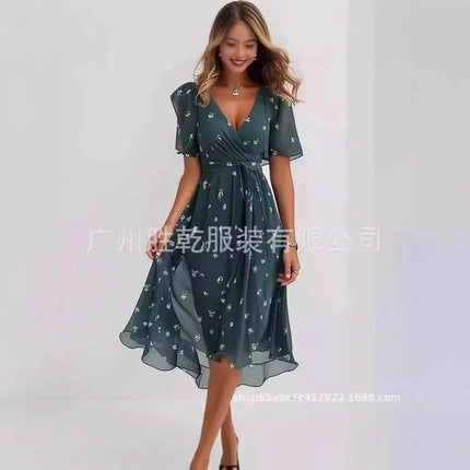 Women Plus Floral Business Lady Maxi Dress - Maxi Dress - Adyce - Mad Fly Essentials