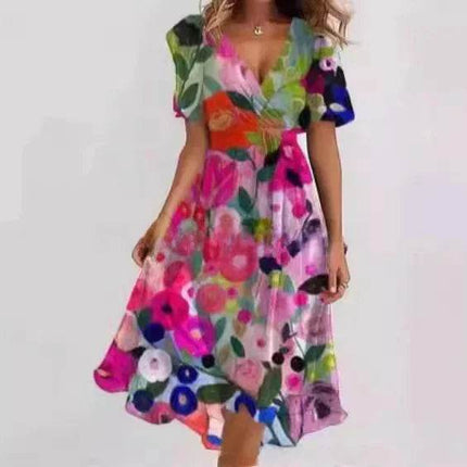 Women Plus Floral Business Lady Maxi Dress - Maxi Dress - Adyce - Mad Fly Essentials