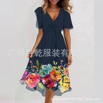 Women Plus Floral Business Lady Maxi Dress - Maxi Dress - Adyce - Mad Fly Essentials