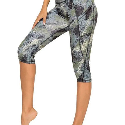 Women Pocket Capris 3/4 Solid Fitness Leggings - Fitness Leggings - Burlapp - Mad Fly Essentials