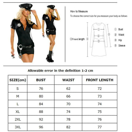 Women Police Uniform Cosplay Officer Costume - Costume - Sealeaf - Mad Fly Essentials