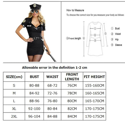 Women Police Uniform Cosplay Officer Costume - Costume - Sealeaf - Mad Fly Essentials