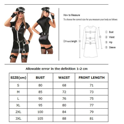 Women Police Uniform Cosplay Officer Costume - Costume - Sealeaf - Mad Fly Essentials