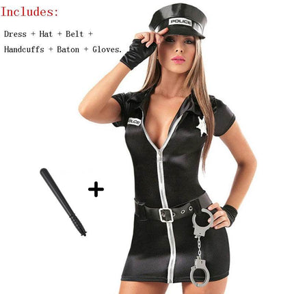 Women Police Uniform Cosplay Officer Costume - Costume - Sealeaf - Mad Fly Essentials