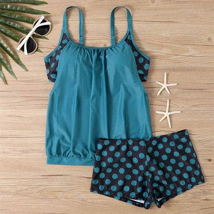 Women Polka Dot Tankini Swimwear Set - Swimwear Set - Dream Girl - Mad Fly Essentials