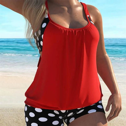 Women Polka Dot Tankini Swimwear Set - Swimwear Set - Dream Girl - Mad Fly Essentials
