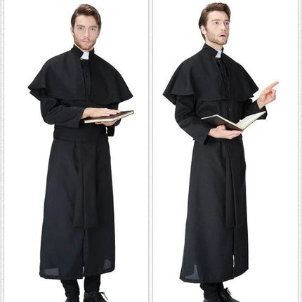 Women Priest Halloween Nun Black Robes Cosplay Costume - Costume - ROLECOS - Mad Fly Essentials