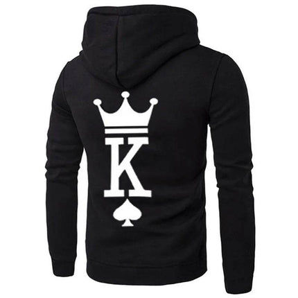 Women Queen Crown Print Couple Hoodies - Hoodies - Family Matching - Mad Fly Essentials