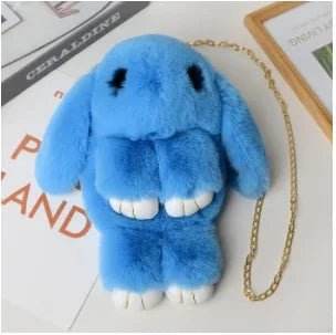 Rabbit Fur Pompoms Chain Tote Bag Women Accessories - Women Accessories - MoonBiffy - Mad Fly Essentials