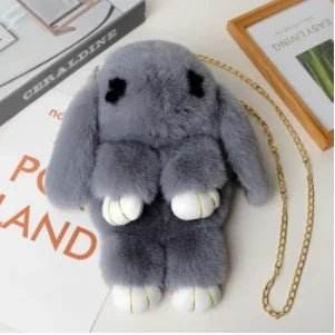 Rabbit Fur Pompoms Chain Tote Bag Women Accessories - Women Accessories - MoonBiffy - Mad Fly Essentials