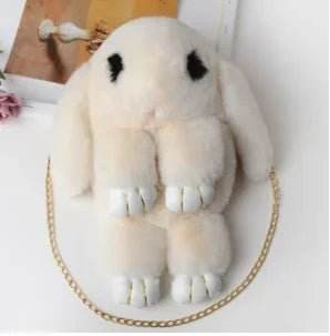 Rabbit Fur Pompoms Chain Tote Bag Women Accessories - Women Accessories - MoonBiffy - Mad Fly Essentials