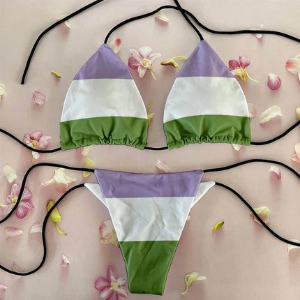 Women Rainbow Beach 3D Bikini Swimwear Set - Swimwear Set - Reachshore - Mad Fly Essentials