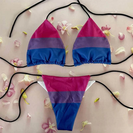 Women Rainbow Beach 3D Bikini Swimwear Set - Swimwear Set - Reachshore - Mad Fly Essentials