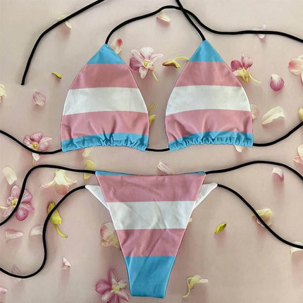 Women Rainbow Beach 3D Bikini Swimwear Set - Swimwear Set - Reachshore - Mad Fly Essentials