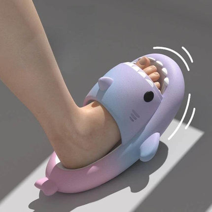 Women Rainbow Gradient Shark Slippers - Slippers - TECHOME - Mad Fly Essentials