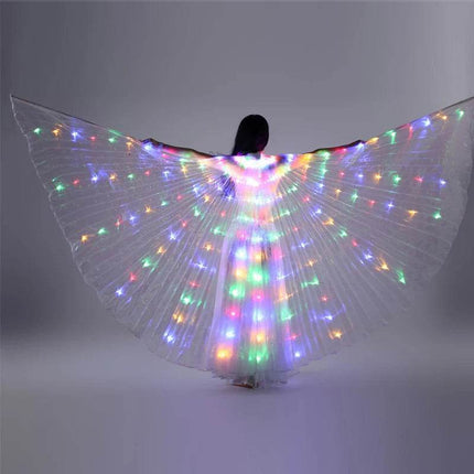 Women Rainbow LED Belly Dancing Wings Costume - Costume - LEDP - Mad Fly Essentials
