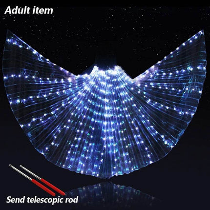 Women Rainbow LED Belly Dancing Wings Costume - Costume - LEDP - Mad Fly Essentials