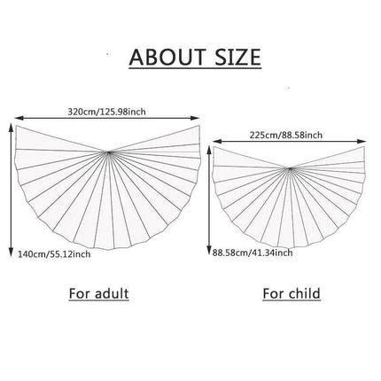 Women Rainbow LED Belly Dancing Wings Costume - Costume - LEDP - Mad Fly Essentials