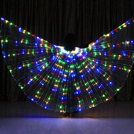Women Rainbow LED Belly Dancing Wings Costume - Costume - LEDP - Mad Fly Essentials