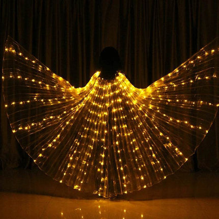 Women Rainbow LED Belly Dancing Wings Costume - Costume - LEDP - Mad Fly Essentials