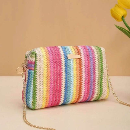 Women Rattan Small Chain Crossbody Bag - Crossbody Bag - BUVAZIK - Mad Fly Essentials