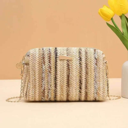 Women Rattan Small Chain Crossbody Bag - Crossbody Bag - BUVAZIK - Mad Fly Essentials