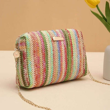 Women Rattan Small Chain Crossbody Bag - Crossbody Bag - BUVAZIK - Mad Fly Essentials
