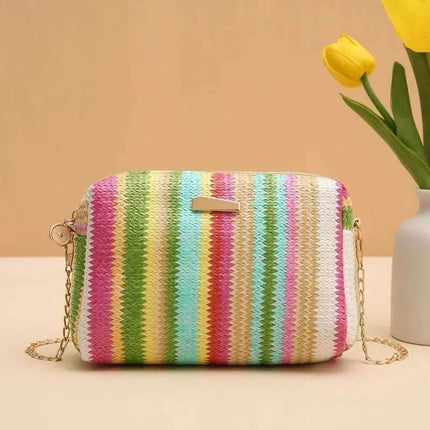 Women Rattan Small Chain Crossbody Bag - Crossbody Bag - BUVAZIK - Mad Fly Essentials