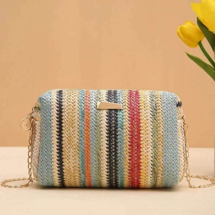 Women Rattan Small Chain Crossbody Bag - Crossbody Bag - BUVAZIK - Mad Fly Essentials