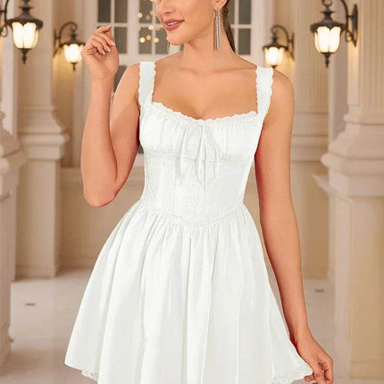 Women Red Spaghetti Strap A - Line Dress - A - Line Dress - Suninheart - Mad Fly Essentials