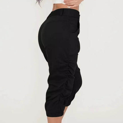 Women Relaxed - fit Capri Cargo Pants - Cargo Pants - Cryptographic - Mad Fly Essentials