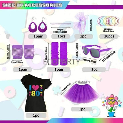 Retro 80s Tutu Skirt Women Costume Set - Mad Fly Essentials